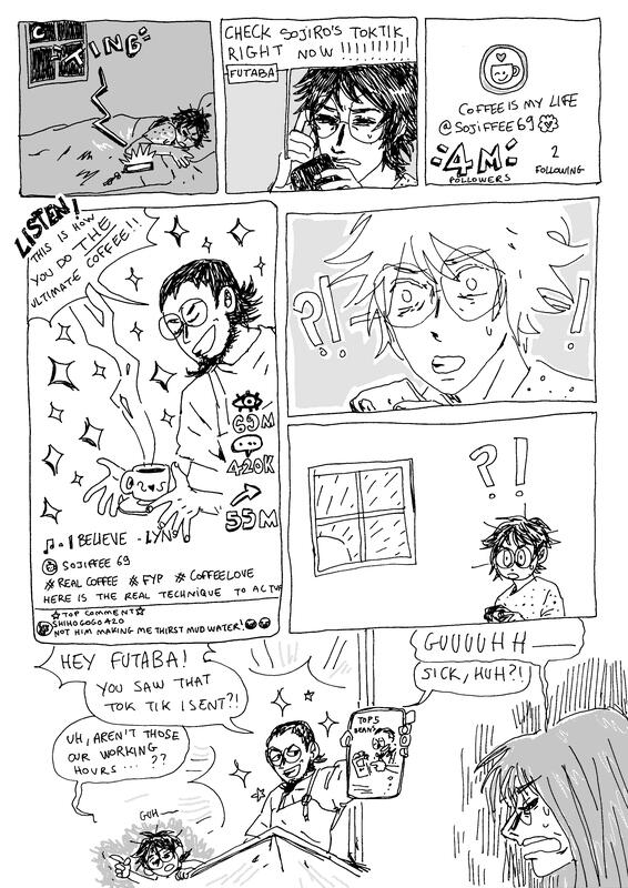 persona 5, full bloom zine, page 1, 2024