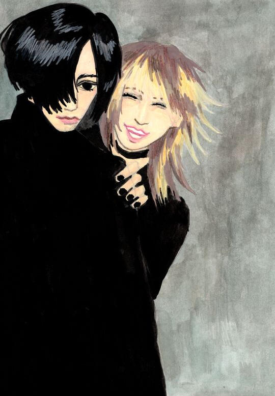 'aoisan & urupon', fanart, gouache ,2025