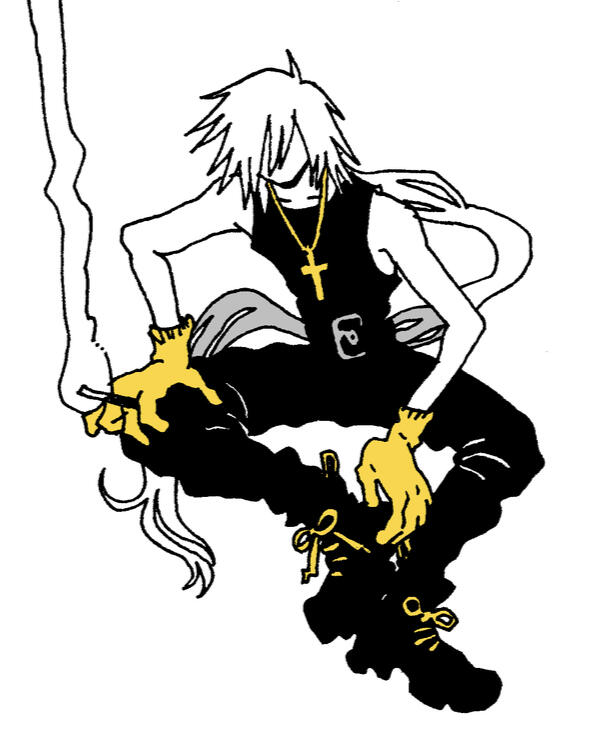 'fire', ink + digital, fanart of una sea's bassist, onose jun, 2025