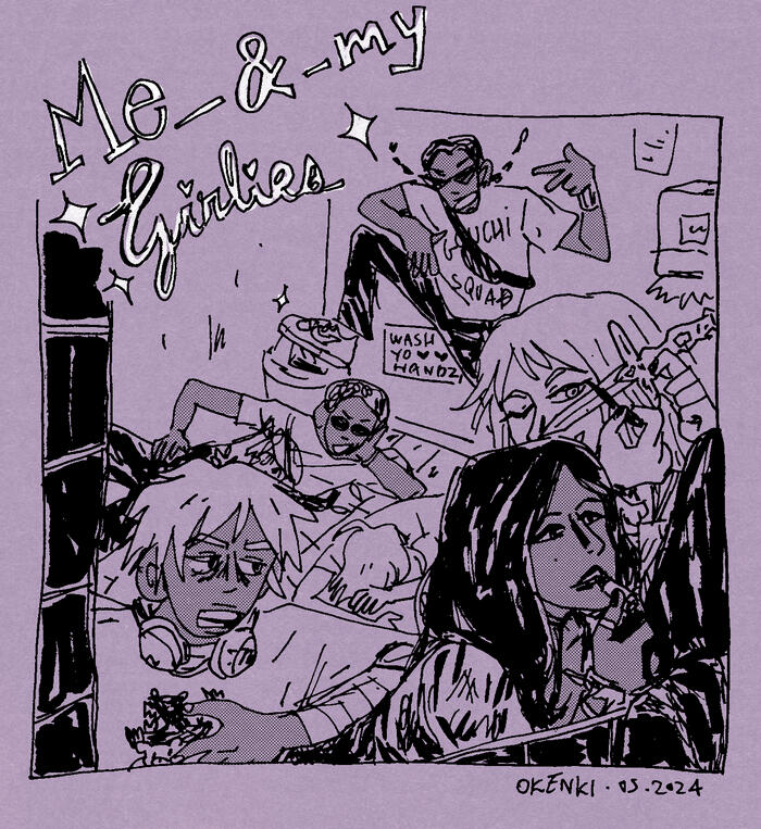 'me_&_my_girlies', original work, 2024