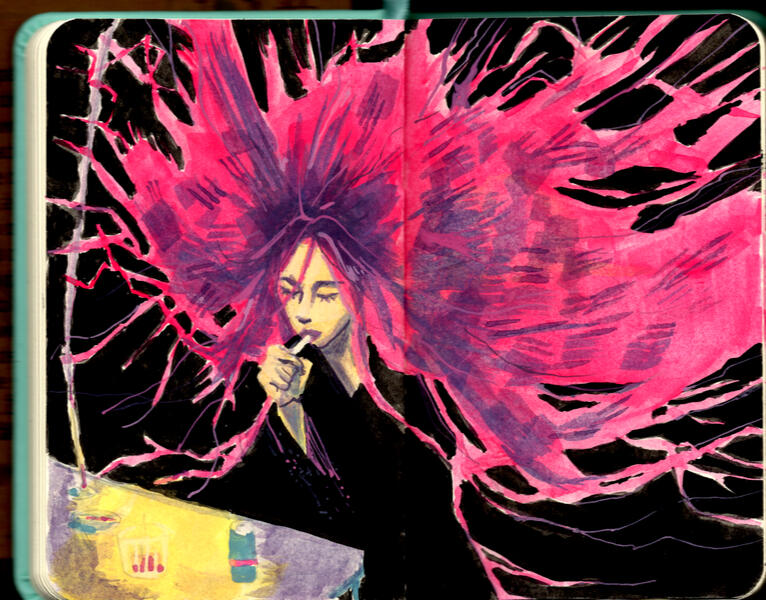 'espoir', fanart, gouache, 2025