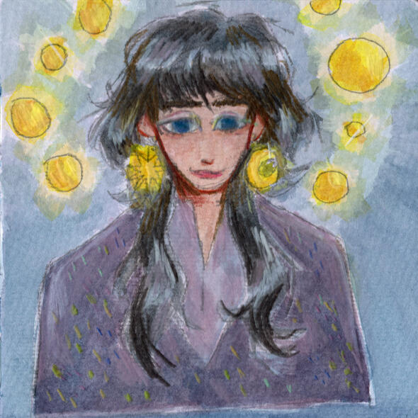 watercolours portrait